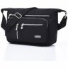 Жіноча наплічна сумка з якісного текстилю чорного кольору Confident 77590 - 1