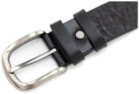 Італійський шкіряний ремінь із класичною овальною пряжкою Gherardini 35312