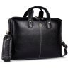 Мужская сумка из фактурной кожи для ноутбука до 13" через плечо Hammonds Flycatcher LB105 черного цвета 107990 modnotak фото - 3