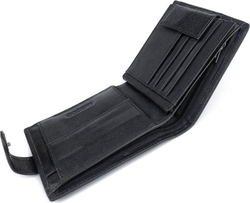 Практичний чоловічий портмоне з натуральної шкіри з блоком під картки H-Leather Accessories (21546)