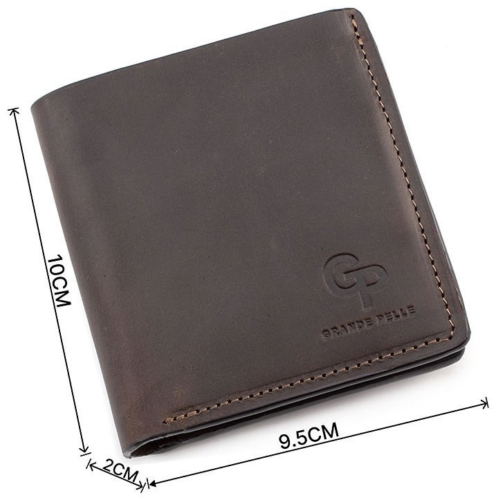 Стильный кожаный мужской кошелек ручной работы Grande Pelle (13060) modnotak фото №3