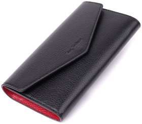 Велике шкіряне жіноче портмоне чорного кольору Tony Bellucci 2422887