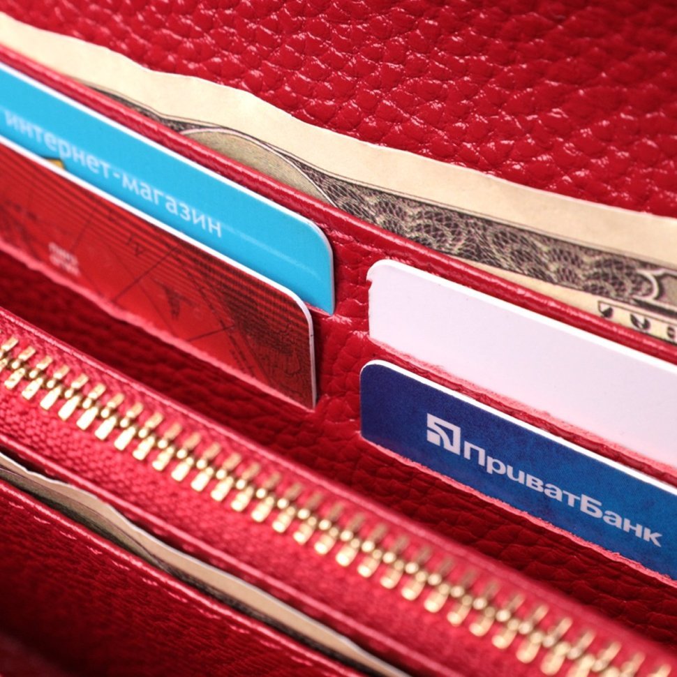 Велике шкіряне жіноче портмоне чорного кольору Tony Bellucci 2422887 modnotak фото №6