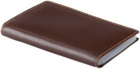 Компактная коричневая визитница из натуральной кожи Visconti 68790