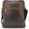 Темно-коричневая мужская сумка-планшет из натуральной кожи на два отделения TARWA (21678) - 5