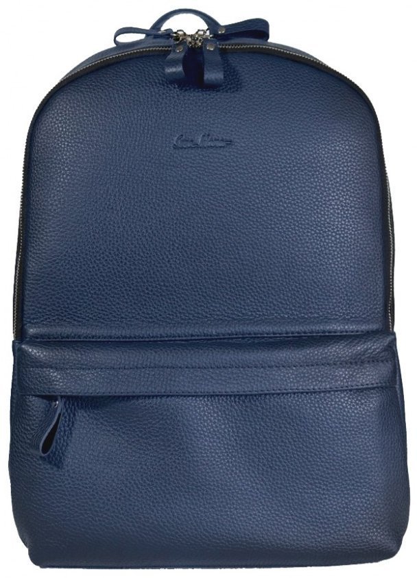 Великий рюкзак з фактурної шкіри синього кольору Issa Hara (27032)