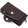 Темно-коричневий чоловічий клатч-гаманець із якісної шкіри флотар KARYA (19602) - 2