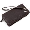 Темно-коричневий чоловічий клатч-гаманець із якісної шкіри флотар KARYA (19602) - 5