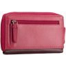 Средний женский кошелек из натуральной кожи фиолетово-розового цвета на молнии Visconti Aruba 69290 - 13