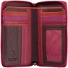 Средний женский кошелек из натуральной кожи фиолетово-розового цвета на молнии Visconti Aruba 69290 - 14