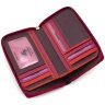 Средний женский кошелек из натуральной кожи фиолетово-розового цвета на молнии Visconti Aruba 69290 - 7