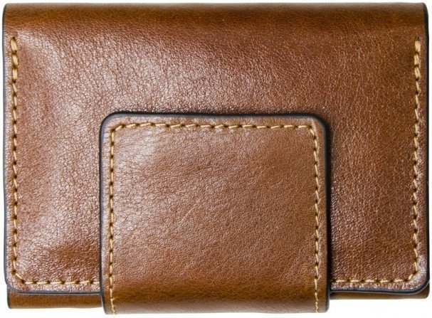 Компактная коричневая визитница из гладкой кожи на магните Grande Pelle (15457) modnotak фото №8