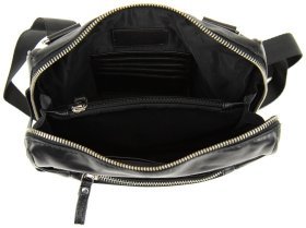 Якісна чоловіча сумка планшет із натуральної шкіри Tavinchi 90791 Чорна