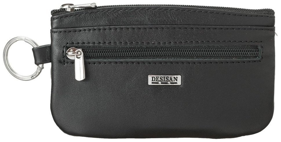 Черная ключница из гладкой кожи на молниевой застежке Desisan 81391 фото №1 Черная ключница из гладкой кожи на молниевой застежке Desisan 81391 modnotak фото №1