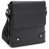 Мужская кожаная плечевая сумка черного цвета с откидным клапаном Keizer 71591 - 1