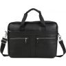 Классическая мужская деловая сумка для ноутбука черного цвета VINTAGE STYLE (14625) - 1
