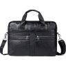 Классическая мужская деловая сумка для ноутбука черного цвета VINTAGE STYLE (14625) - 2