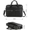 Классическая мужская деловая сумка для ноутбука черного цвета VINTAGE STYLE (14625) - 11