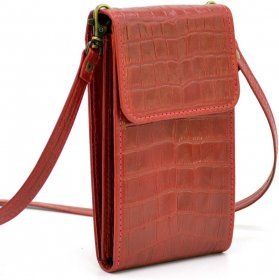 Шкіряна жіноча сумка-чохол для телефону TARWA (19630)