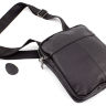 Кожаная повседневная мужская сумка на молнии Leather Collection (10555) - 4