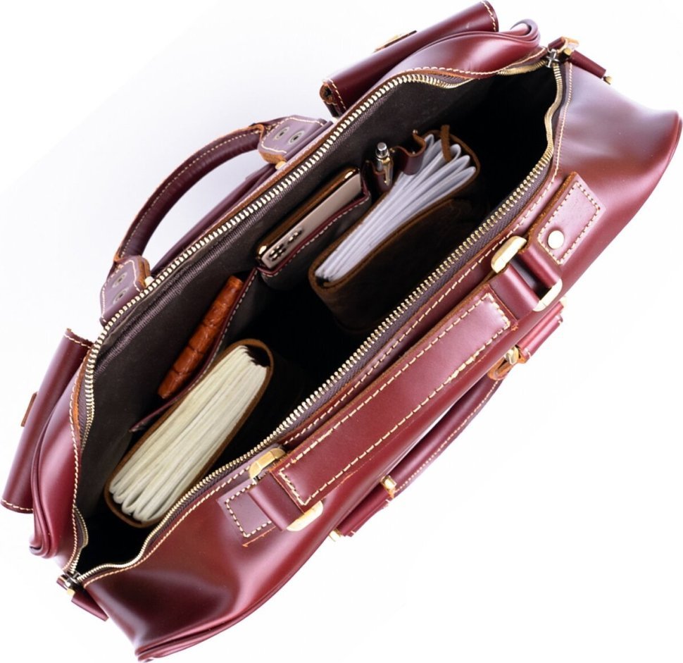 Велика ділова сумка - портфель з натуральної шкіри VINTAGE STYLE (14776)