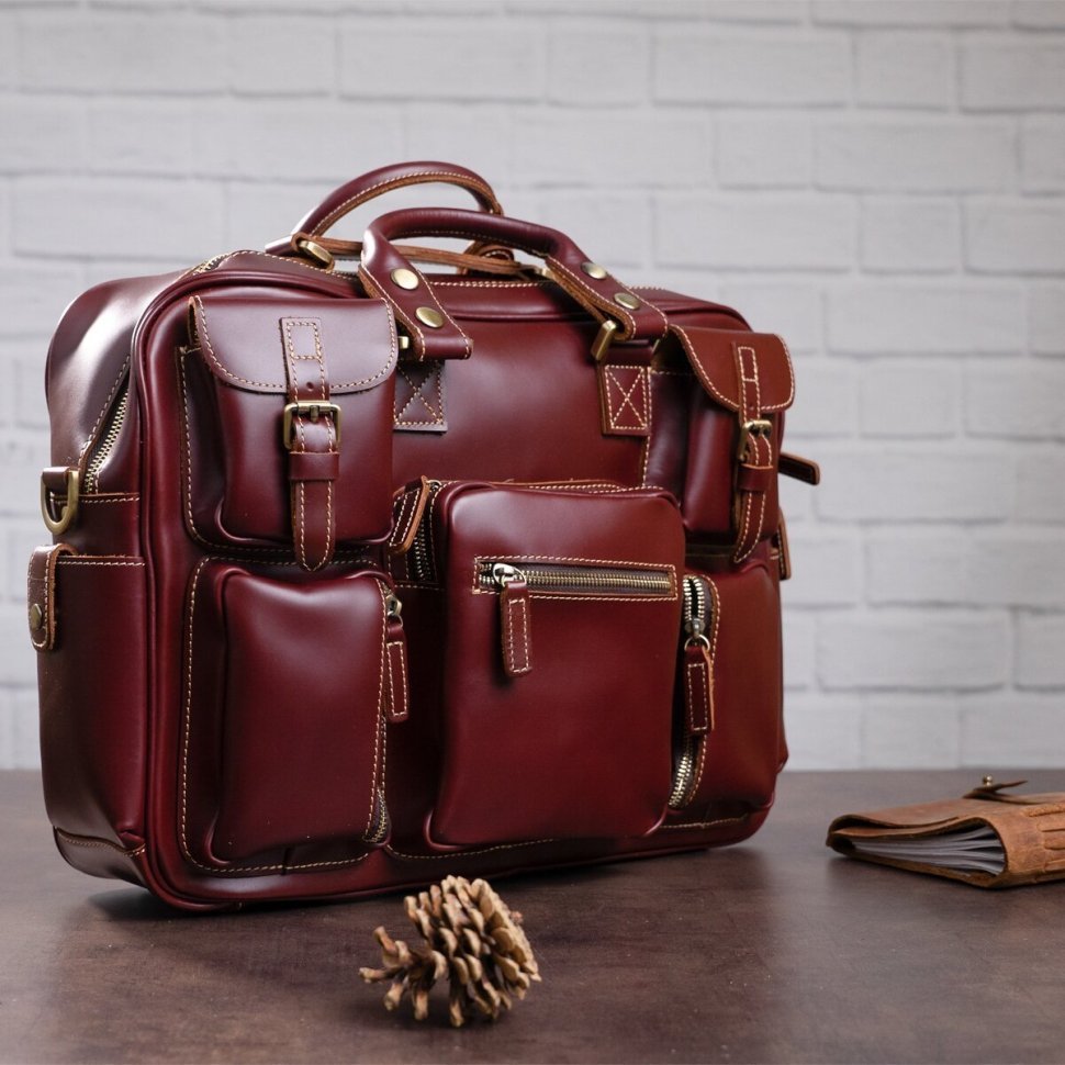 Большая деловая сумка - портфель из натуральной кожи VINTAGE STYLE (14776) фото №8 Большая деловая сумка - портфель из натуральной кожи VINTAGE STYLE (14776) modnotak фото №8