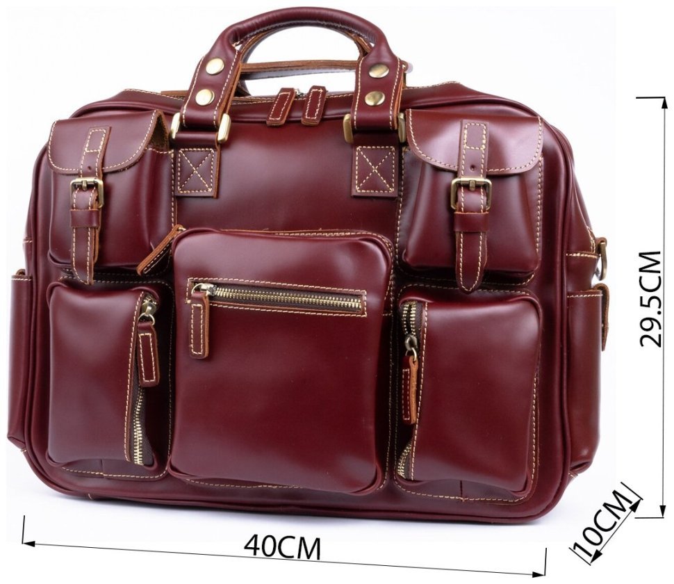 Большая деловая сумка - портфель из натуральной кожи VINTAGE STYLE (14776) фото №11 Большая деловая сумка - портфель из натуральной кожи VINTAGE STYLE (14776) modnotak фото №11