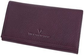 Большой женский кошелек бордового цвета на кнопке Vip Collection 102491