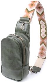 Стильна сумка через плече з екошкіри Vintage 22791 Зелена