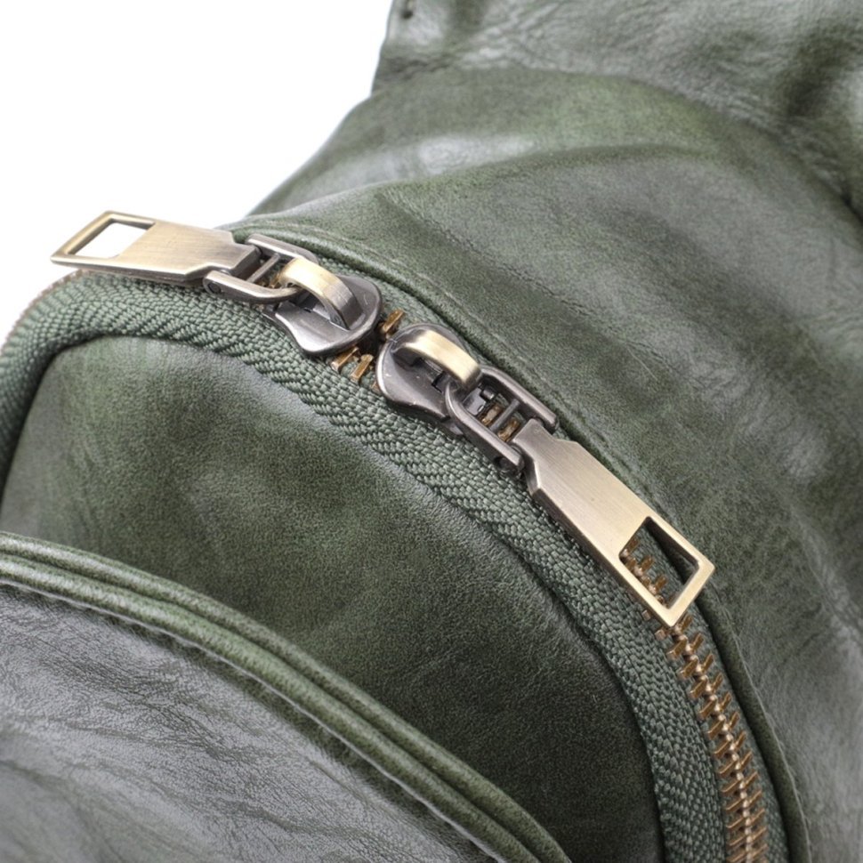 Стильна сумка через плече з екошкіри Vintage 22791 Зелена modnotak фото №5