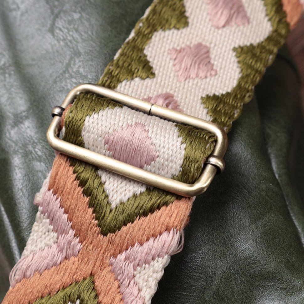 Стильна сумка через плече з екошкіри Vintage 22791 Зелена modnotak фото №10