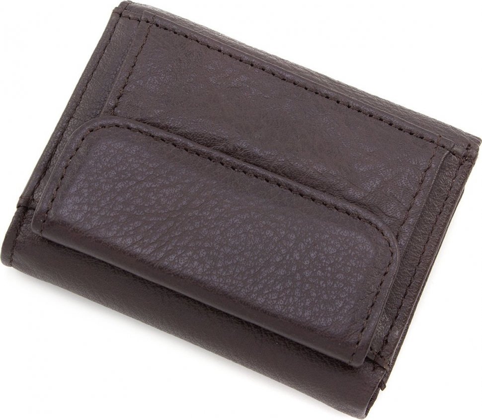 Коричневий маленький жіночий шкіряний гаманець ST Leather (17483)