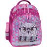 Шкільний рюкзак для дівчаток малинового кольору з совою Bagland (53691) - 1