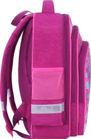 Школьный рюкзак для девочек малинового цвета с совой Bagland (53691)