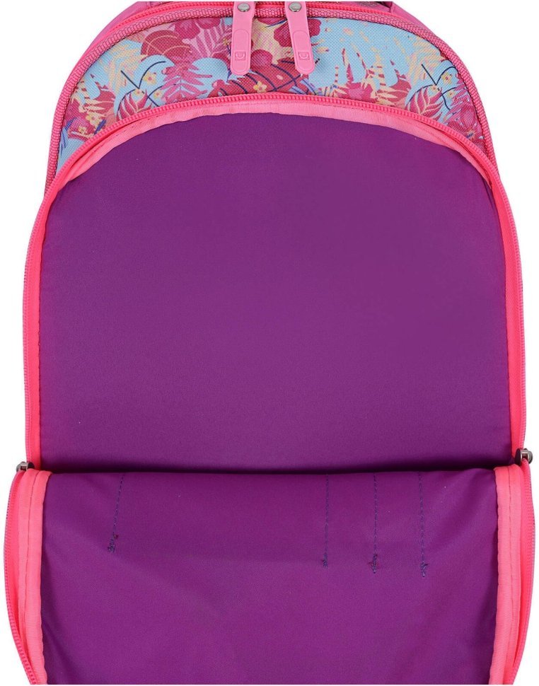 Шкільний рюкзак для дівчаток малинового кольору з совою Bagland (53691)