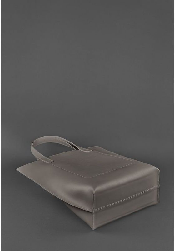 Вместительная сумка шоппер темно-бежевого цвета из натуральной кожи BlankNote D.D. (12739)