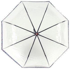 Женский зонт-трость Fulton Birdcage-2 Luxe L866 Luminous Floral (механика, прозрачный с цветочным принтом) 93891