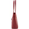 Червона жіноча сумка-шоппер із гладкої шкіри з довгими ручками Grande Pelle (19073) - 8