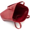Червона жіноча сумка-шоппер із гладкої шкіри з довгими ручками Grande Pelle (19073) - 10