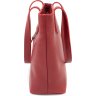 Червона жіноча сумка-шоппер із гладкої шкіри з довгими ручками Grande Pelle (19073) - 2