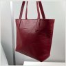 Червона жіноча сумка-шоппер із гладкої шкіри з довгими ручками Grande Pelle (19073) - 12