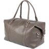 Сіра дорожня сумка великого розміру з натуральної шкіри SHVIGEL (00889) - 5