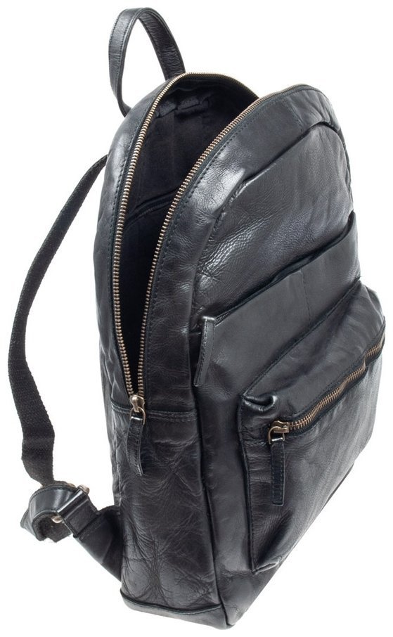 Мужской рюкзак из натуральной кожи на 1 отделение Ashwood Ruben черного цвета 94491 (Великобритания) modnotak фото №7