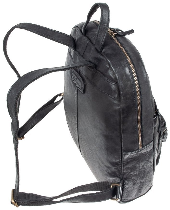 Мужской рюкзак из натуральной кожи на 1 отделение Ashwood Ruben черного цвета 94491 (Великобритания) modnotak фото №4