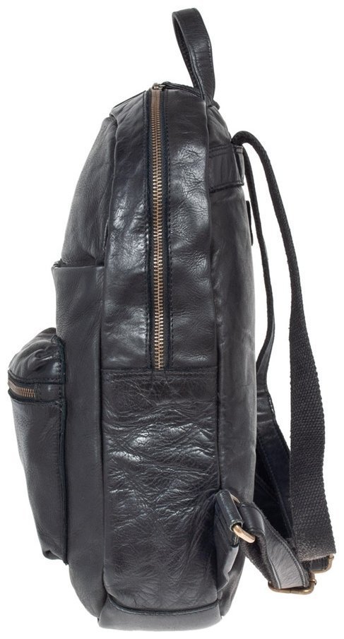 Мужской рюкзак из натуральной кожи на 1 отделение Ashwood Ruben черного цвета 94491 (Великобритания) modnotak фото №2