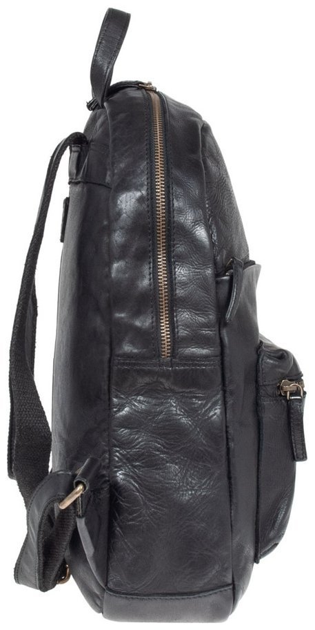 Мужской рюкзак из натуральной кожи на 1 отделение Ashwood Ruben черного цвета 94491 (Великобритания) modnotak фото №3