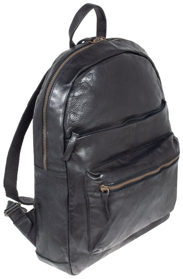Мужской рюкзак из натуральной кожи на 1 отделение Ashwood Ruben черного цвета 94491 (Великобритания) modnotak фото №6