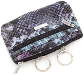 Модная ключница из натуральной кожи на молнии KARYA (435-063)