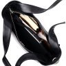 Черная женская кожаная сумка-шоппер с накладными карманами KARYA (2420877) - 5