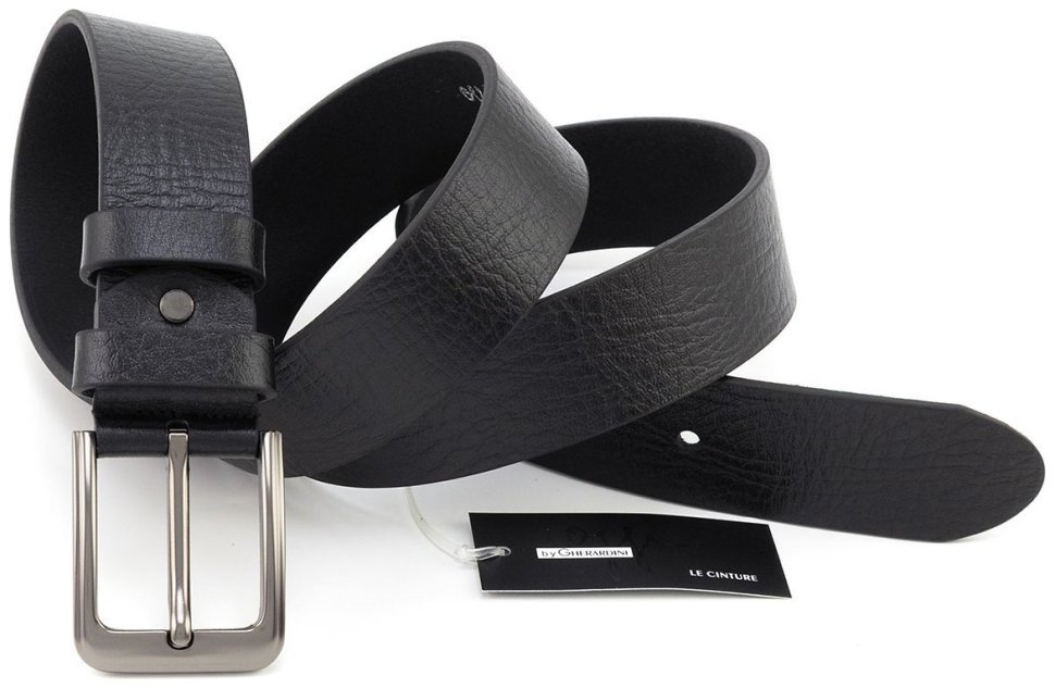 Классический мужской ремень из итальянской кожи Gherardini 40811 черный фото №3 Классический мужской ремень из итальянской кожи Gherardini 40811 черный modnotak фото №3